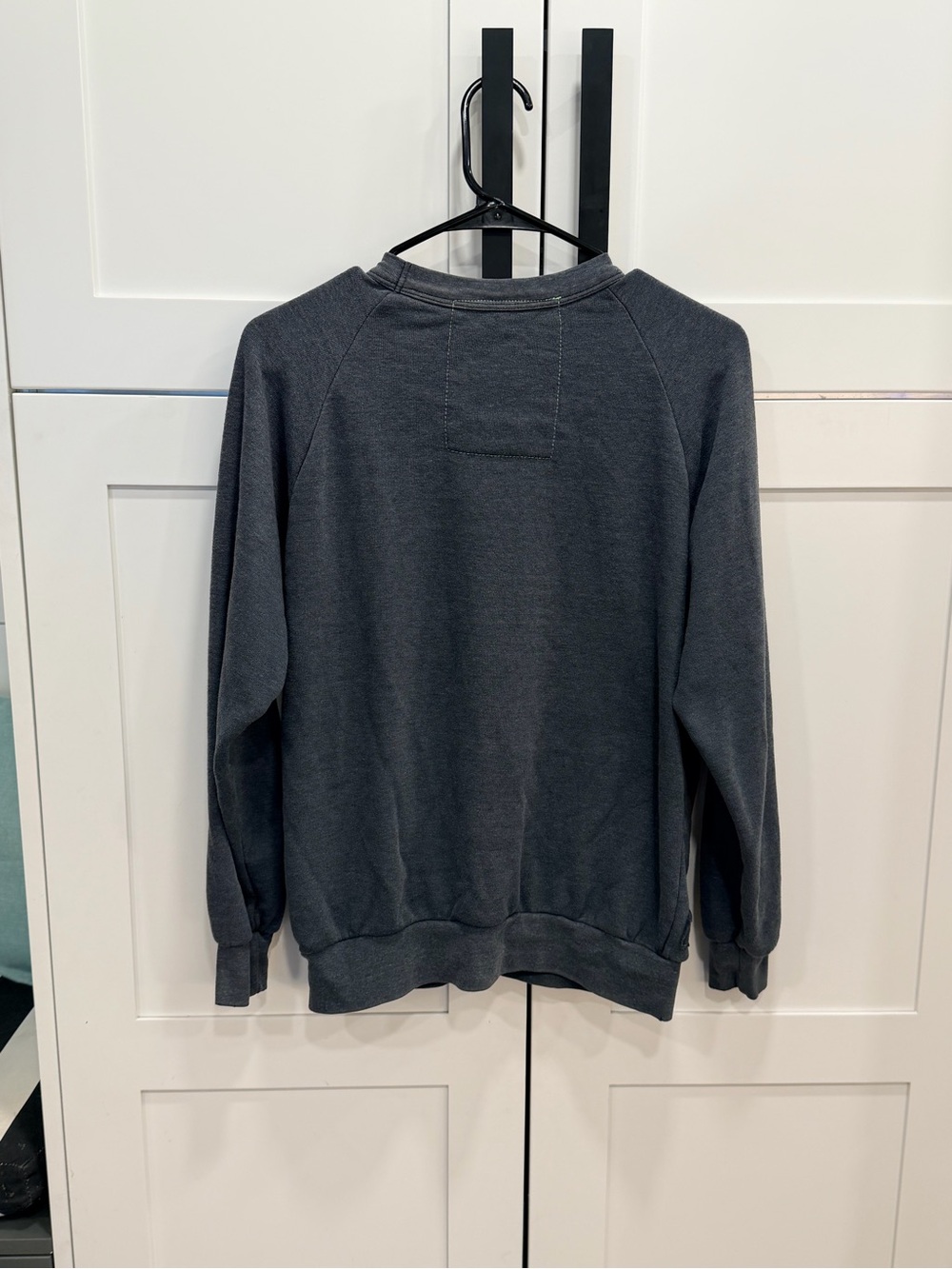 Aviator Nation Charcoal Gray Crewneck with White Lightning Bolt reversable small - Picture 3 of 5
